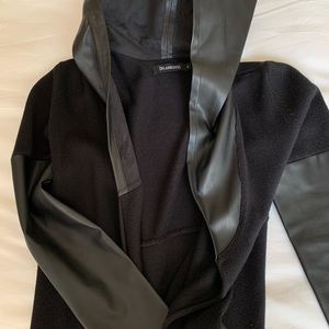 Blank NYC Faux Leather Cardigan